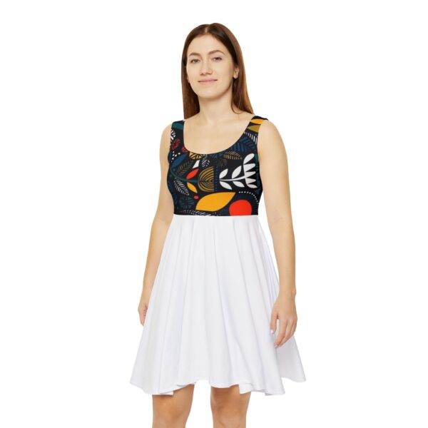 Vibrant Women's Skater Dress with Floral Print - Perfect for Summer Celebrations - Image 4